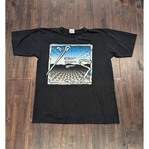 Vintage Yes‎ Shirt Mens Large Black 1998 Tour Concert Rock Band Art Graphic 90s